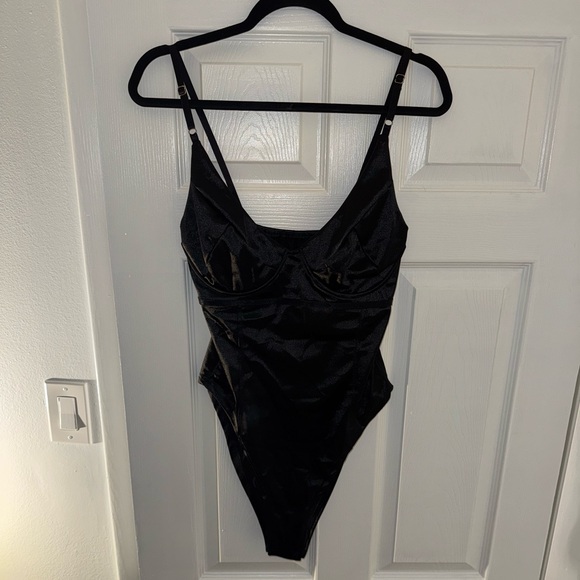 Black Satin Bodysuit - Picture 1 of 1